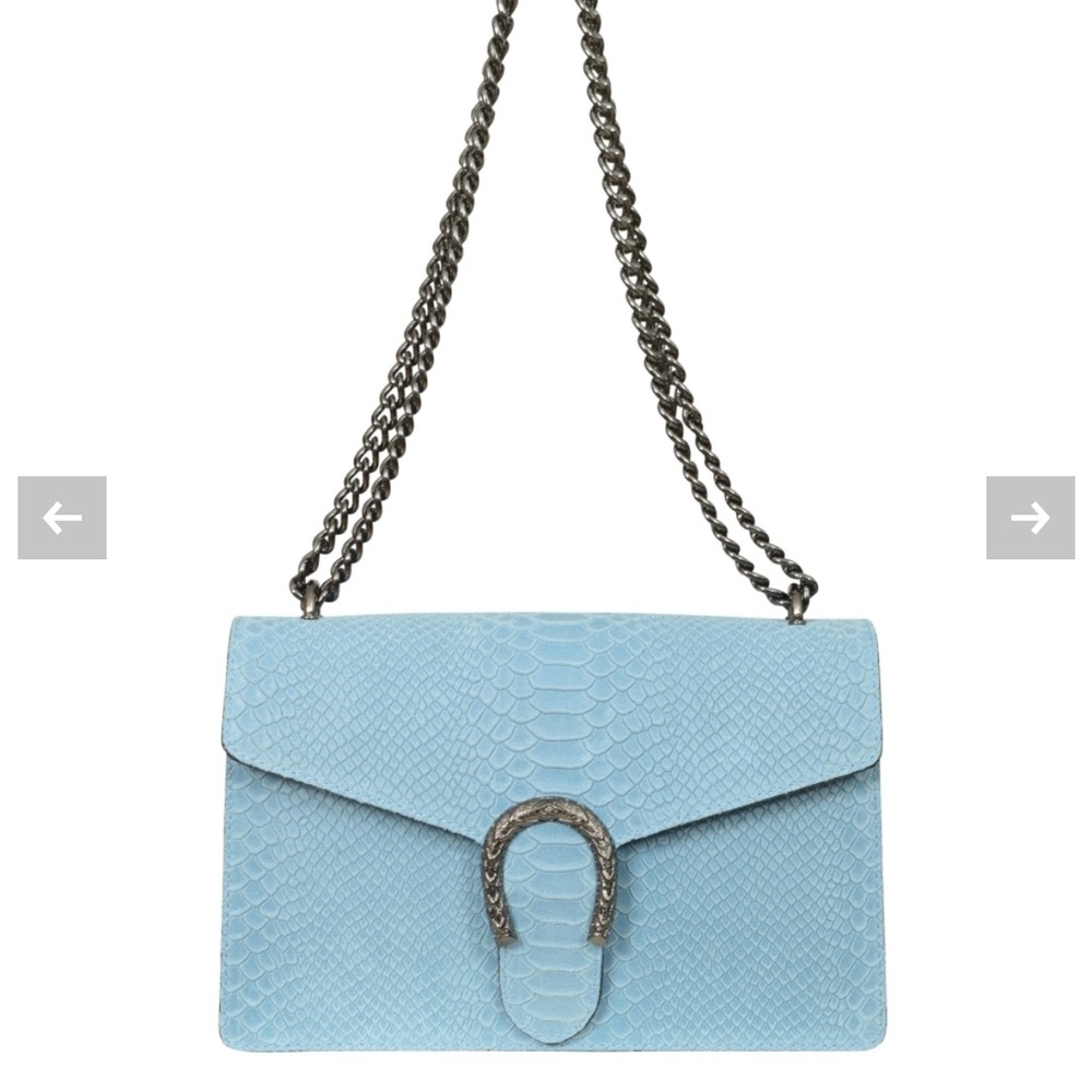 NWT Vimoda Gucci esque serpent bag purse blue